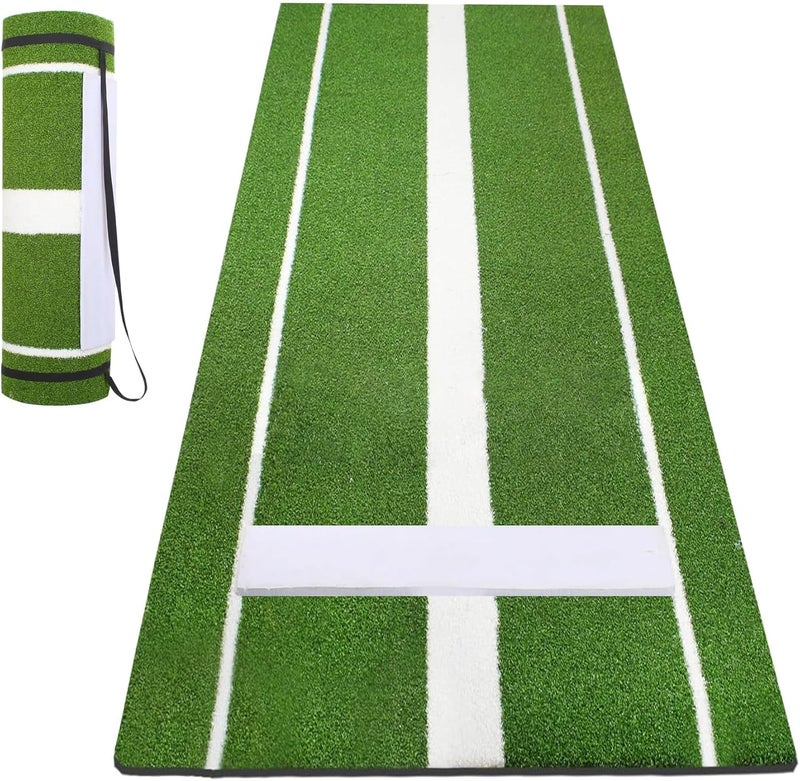 Wemily 10x3 ft Softball Pitching Mat with Mound - Antifade Turf, Antislip Foam Backing - Fastpitch Equipment for Softball and Baseball Pitchers Practice - Image 1