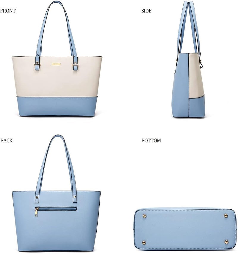 YTL Women Fashion Handbags Wallet Tote Bag Shoulder Bag Top Handle Satchel Purse Set 4pcs - Image 5