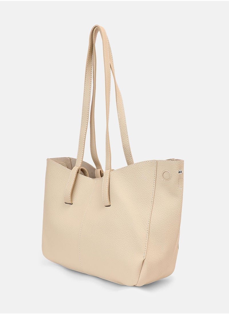 Solid Zip Lock Regular Vegan Leather Hand Bag For Women