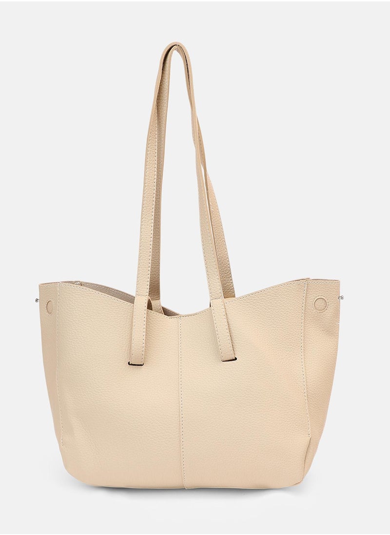 Haute Sauce Solid Zip Lock Regular Vegan Leather Hand Bag For Women  - Image 5