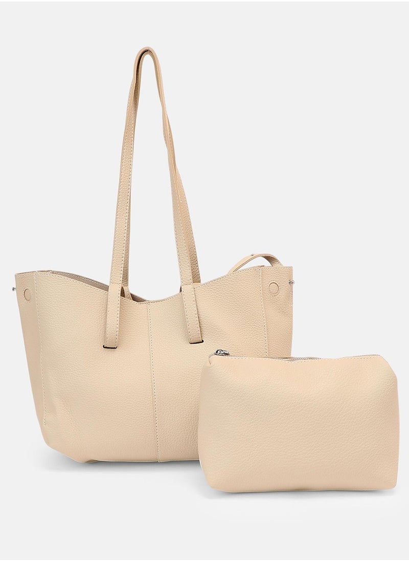 Haute Sauce Solid Zip Lock Regular Vegan Leather Hand Bag For Women  - Image 4