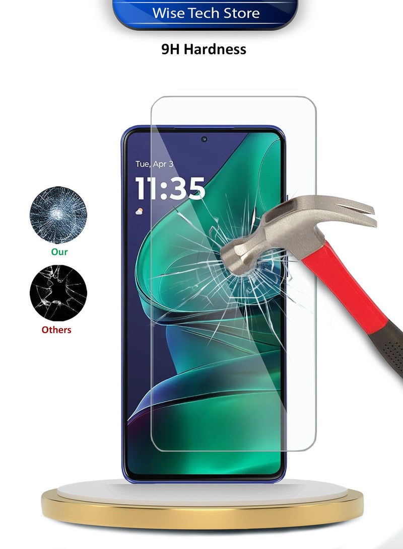 دبليو تيك واقٍ شاشة هاتف موتورولا إيدج 60 ستايلس 5G 2025 سلسلة WTech بريميوم بحواف منحنية زجاج مقسى 9H 2.5D شفاف (MSG9CN) - Image 3