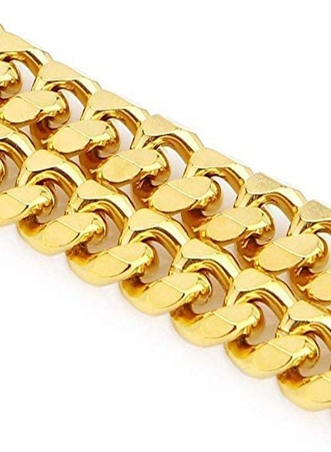 Pet Guard Pet Brass Heavy Duty Diamond Cut Gold Dog Chain Training Collar (X-Small:18 Inch) - Image 2