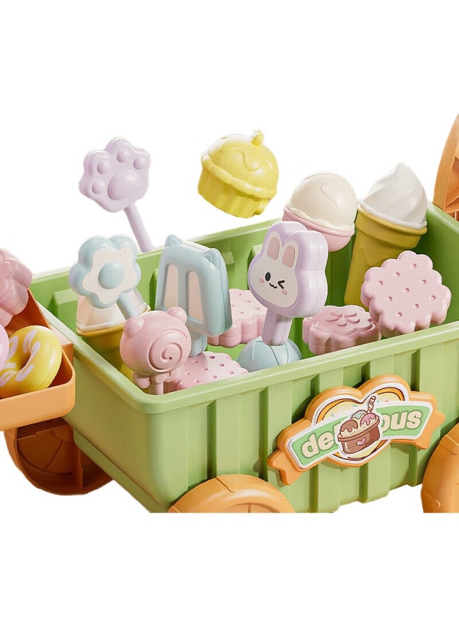 Xst Children'S Ice Cream Cart, Baby Candy Cart, Street Vending Trolley, Toy Sales Machine, Pretend Play, Girls' Birthday Gift - Image 3