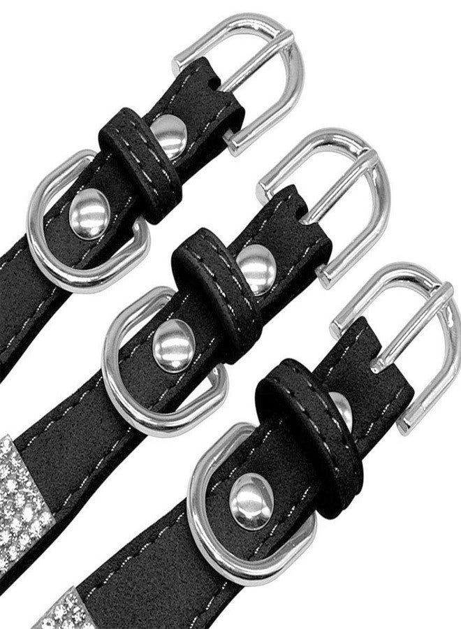 ETOPARS Rhinestone Dog Collar Leashes, Crystal Diamond Cat Dog Collar Leash Set, Cute Dazzling Dog Rhinestone Collar, Dog Collar Harness for Small & Medium Dogs - Image 3
