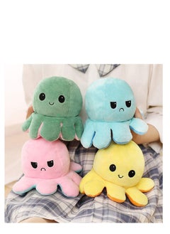 Y&D Octopus Doll,Cute Plush Toys Double Sided Flip Doll Soft Stuffed Animals Creative Toy Gifts for Kids, Girls, Boys, Friends, Green Pink  - Image 5