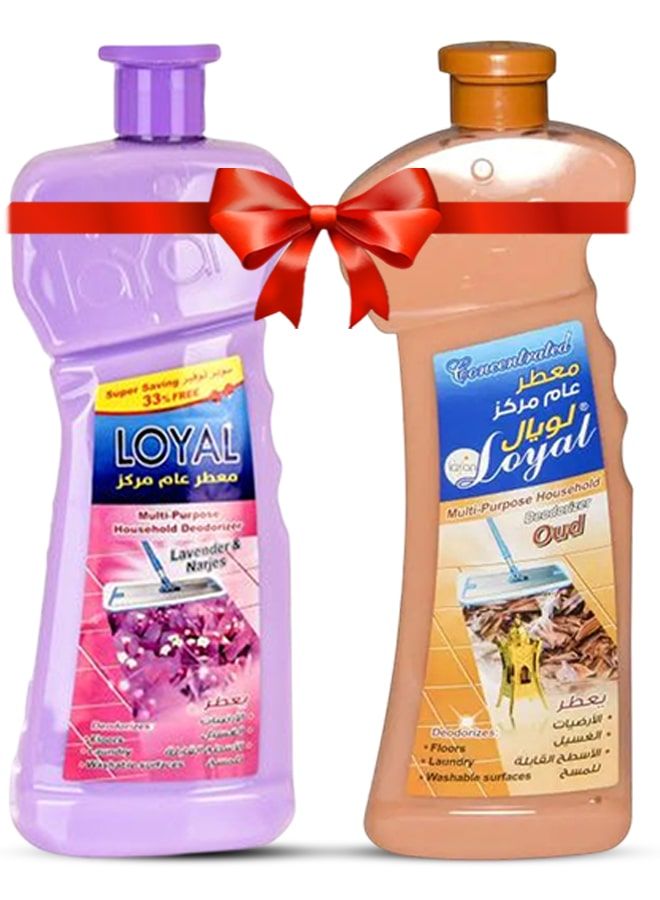 لويال عطر منزلي متعدد الاستخدامات، عبوتان سعة 2100 مل برائحة العود والخزامى والنرجس