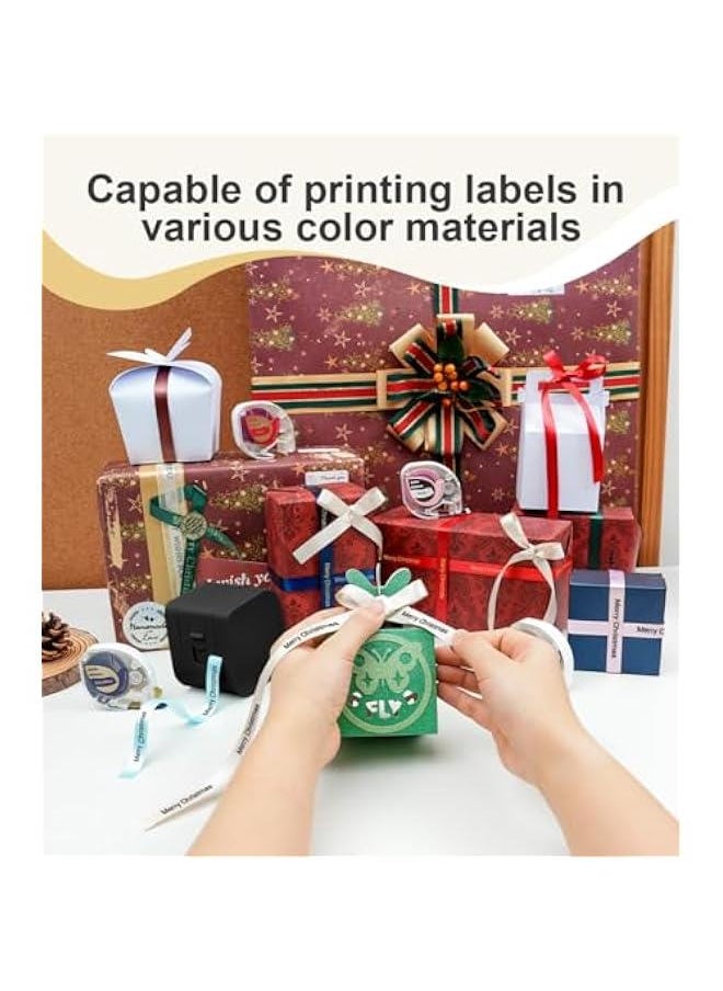 Label Maker - Label Maker Machine with Tape P12, Portable Bluetooth Label Printer Handheld Built-in Cutter Small Label Maker, Mini Thermal Transfer Printer with Template for Product Organizing