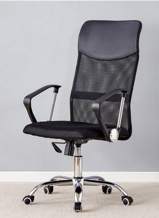 Ergonomic Office Chair Comfortable Mid Back Mesh Chair with Armrests, Adjustable Height, Swivel Chair, 360° Rotatable with Wheels Black - pzsku/Z831B3F1AEA7596837F29Z/45/1745083404/2e0419f4-ad07-4408-b768-9e65e0ec6f64