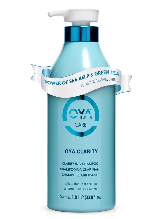 OYA Clarity Clarifying Shampoo - Sulfate Free Cleanser Removes Impurities, Residue & Buildup - Nourishing Formula w/Amino Acids, Sea Kelp & Green Tea - Salon Quality Care for All Hair Types - 33.8 Oz - Image 1