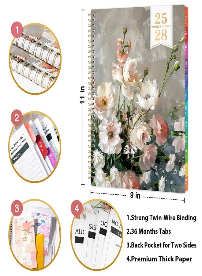 Lemome 2025-2028 Monthly Planner - 3 Year Monthly Planner from July 2025 to June 2028, Calendar Planner with Colorful Tabs, Inner Pocket, 8.5'' x 11'' - Image 3
