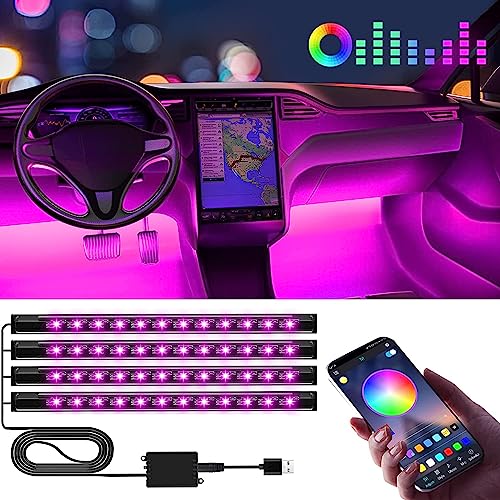 Winzwon Interior Led Lights for Car Accessories for Women Men, Birthday Gifts for Men Him, APP Control with USB Port Music Sync Color Change Lights for Jeep Truck Decor, 12V - Image 1