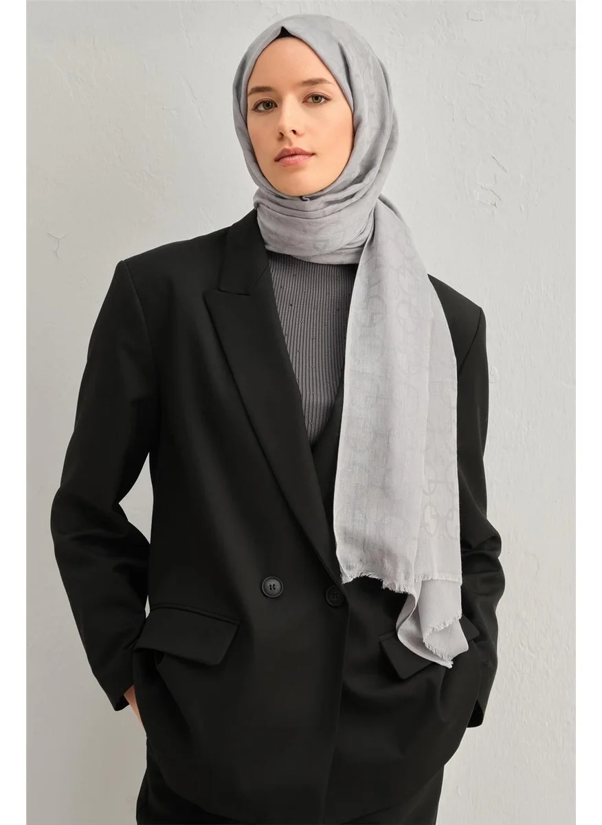 ARMINE Tencel Wool Geometric Pattern Shawl 08
