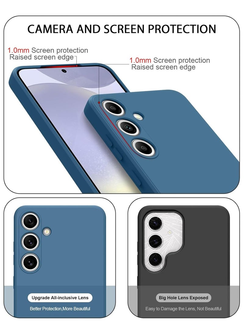 Case for Samsung Galaxy S24 FE Soft Silicone Gel Rubber Cover Shockproof Matte Finish Back Cover Inner Fabric Lining with Camera Protection Case for Samsung Galaxy S24 FE - Image 5