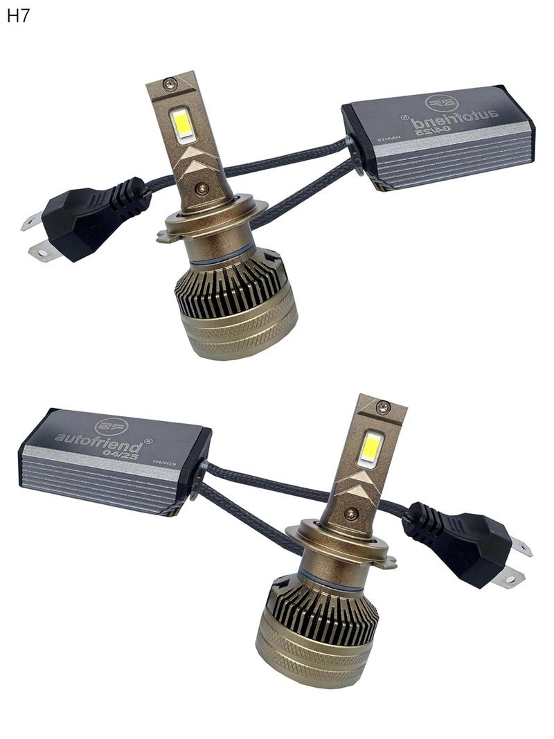 autofriend مصباح أمامي LED، 40000 لومن، 6000K أبيض بارد، مقاوم للماء IP67 (af-Glowdrive-H7) - Image 4