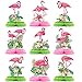 Funtery 9 Pcs Flamingo Centerpieces for Tables Hawaii Luau Honeycomb Centerpieces Flamingo Party Decorations Tropical Aloha Party Table Topper for Kid Birthday Party Supplies Table Decoration - Image 3