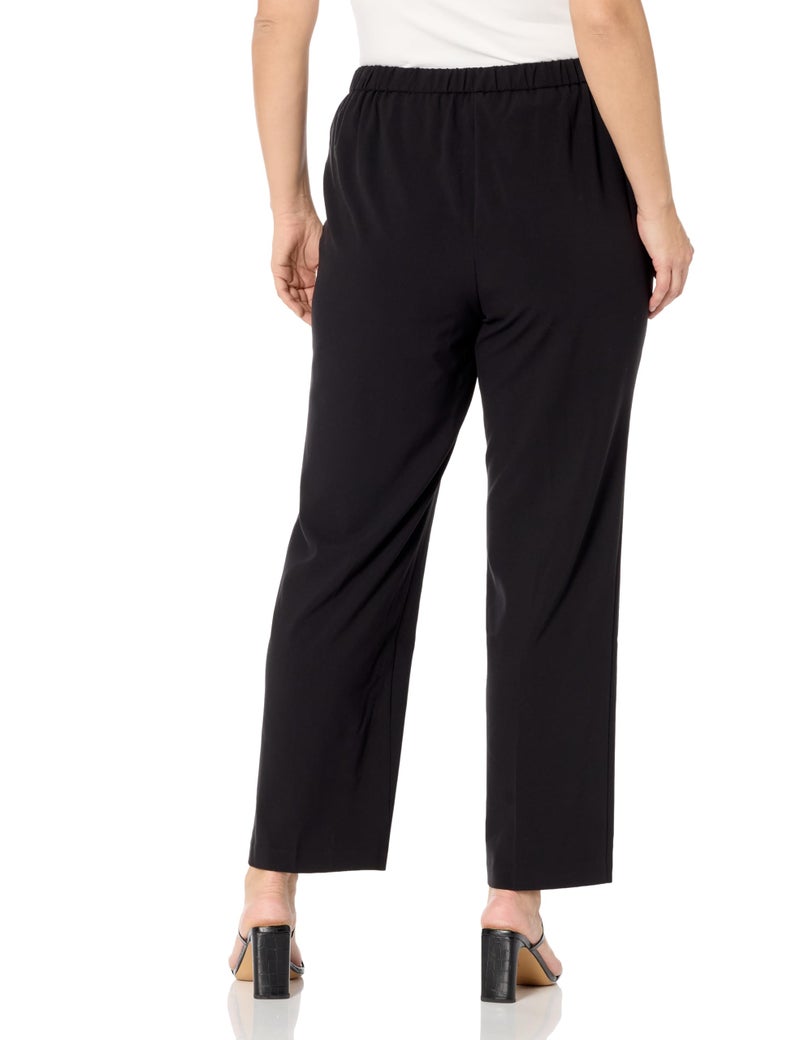 Briggs New York Plus Size Pull on Dress Pant Average & Short Length, Black, 20W - Image 2