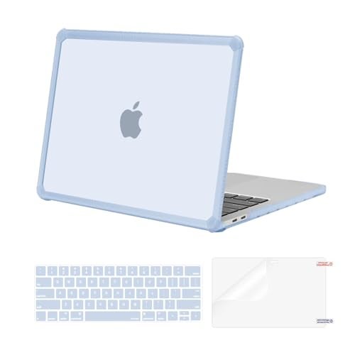 MOSISO CrackResistant Cover Compatible with MacBook Pro 13 inch Case M2 20262016 A2338 M1 A2251 A2289 A2159 A1989 A1708 A1706Heavy Duty Shell with TPU BumperKeyboard CoverScreenFilm Baby Blue - Image 1