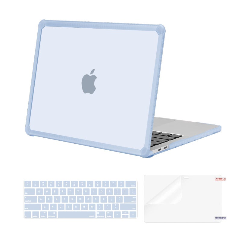 MOSISO CrackResistant Cover Compatible with MacBook Pro 13 inch Case M2 20262016 A2338 M1 A2251 A2289 A2159 A1989 A1708 A1706Heavy Duty Shell with TPU BumperKeyboard CoverScreenFilm Baby Blue - Image 2