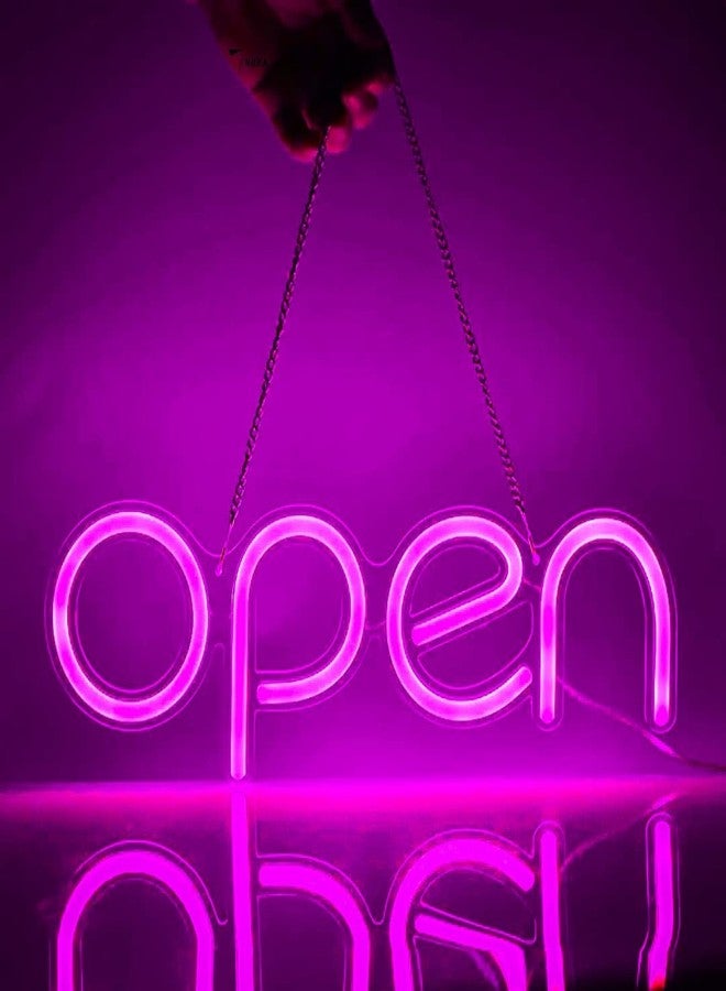 VNDRA® Purple OPEN Neon Sign for Shop Window, Ultra Bright LED Storefront Display Sign Board for Business | Plug-in Neon Light for Cafe, Restaurant, Salon & Retail Stores | Energy Efficient - Image 2