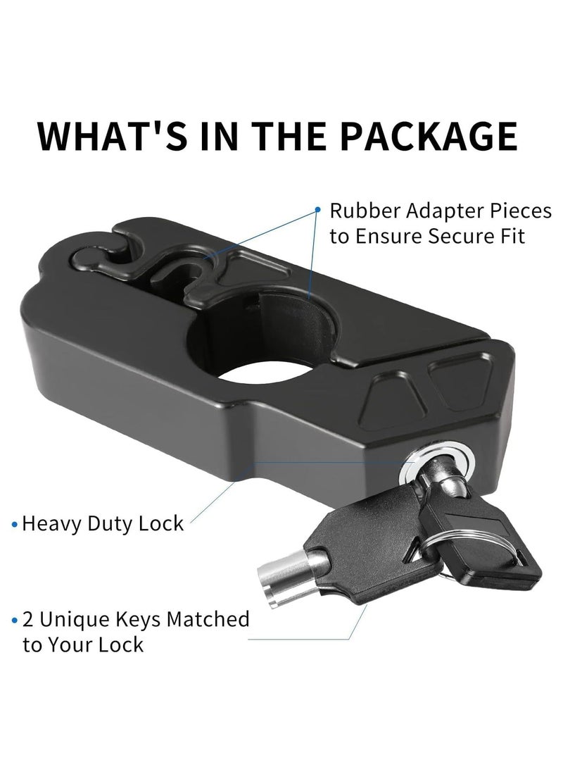 SYOSI Motorcycle Grip Lock Anti Theft Heavy Duty Motorcycle Lock fit for Motorcycles Mopeds Motorbikes Scooters ATVs Dirt Bike Street Bike Braking The Front Wheel Use on Grip Brake Handlebar  - Image 3