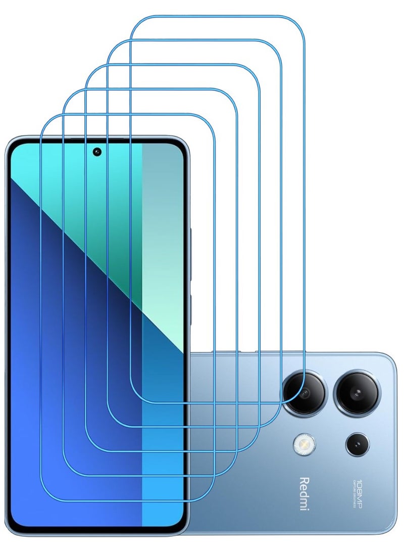 ACLIX 5 Pieces Antistatic ESD Dustproof Premium Quality High Definition Clear Tempered Glass Screen Protector Designed For Xiaomi Redmi Note 13 - Image 1
