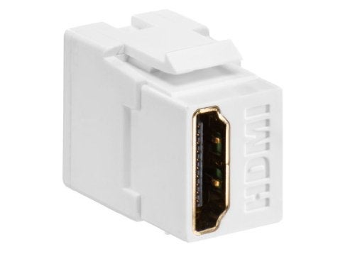 Leviton Feed Through, QuickPort HDMI Connector, 40834-W, White - Image 1