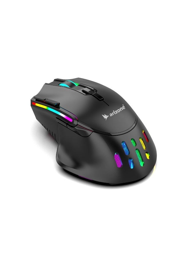 Arizone AM-06 Professional 6D Wireless Mouse with One-Click Desktop Access black - Image 1
