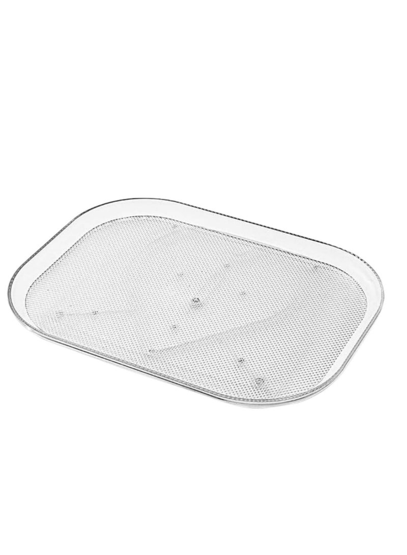 Refrigerator Turntable Organizer, Clear Rectangular Fridge Organizer Storage for Kitchen Pantry Cabinet Fridge Undersink,Cabinet, Table, Pantry, Kitchen, Countertop - Image 1