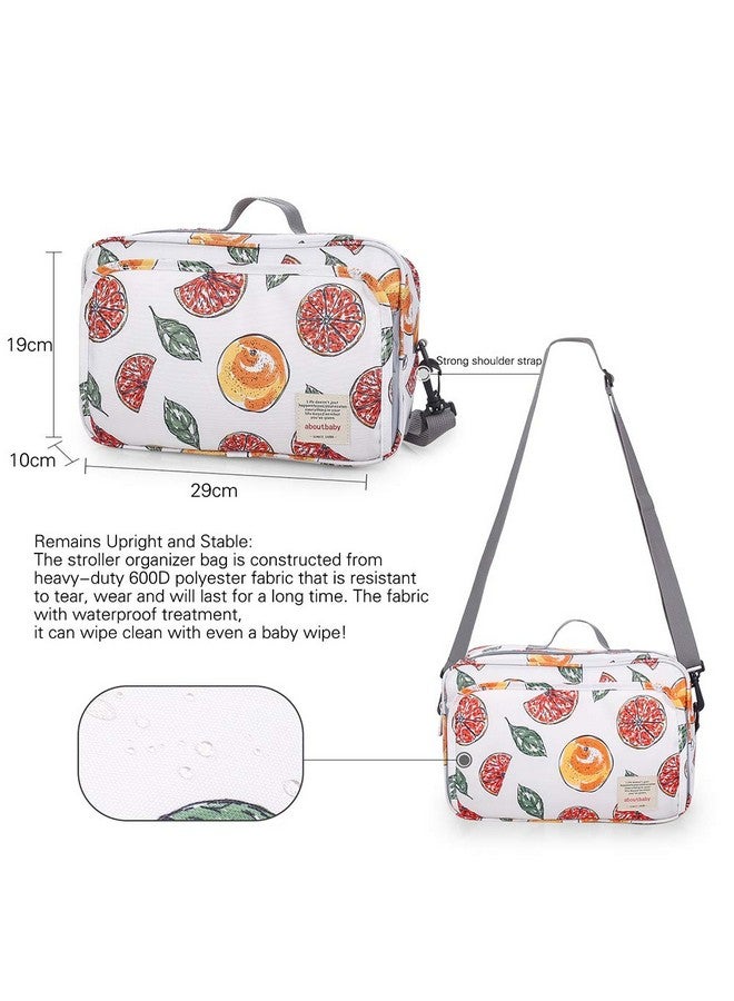 MOMIGO MOMIGO Baby Diaper Caddy Bag - Diaper Caddy Tote Baby Stroller Bag Nursery Storage Bin for Diapers, Wipes & Toys Mini Diaper Bag for Outdoor （Grapefruit） - Image 2