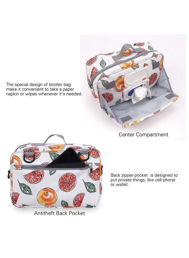 MOMIGO MOMIGO Baby Diaper Caddy Bag - Diaper Caddy Tote Baby Stroller Bag Nursery Storage Bin for Diapers, Wipes & Toys Mini Diaper Bag for Outdoor （Grapefruit） - Image 1