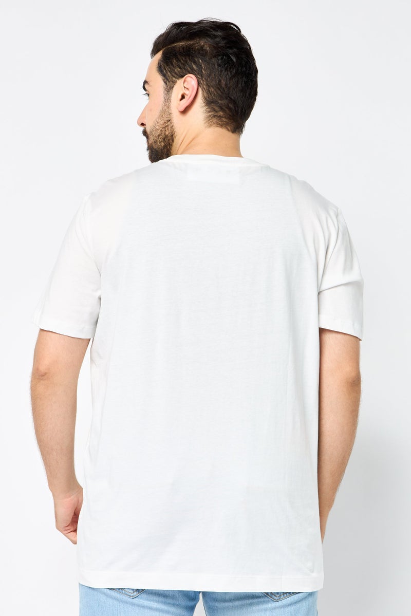 JOHN RICHMOND Men Crew Neck Short Sleeves Graphic Print T-Shirt, White - Image 4