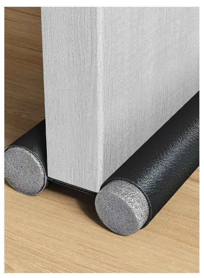 Door Bottom Seal Strip Stopper Weather Stripping Door Seal Blocks Dust Wind Light Noise Winter-Proof Sealing Strip Ideal for Keeping Out Cold Door Seal for Bedroom Kitchen Window Office(Black)  - Image 1