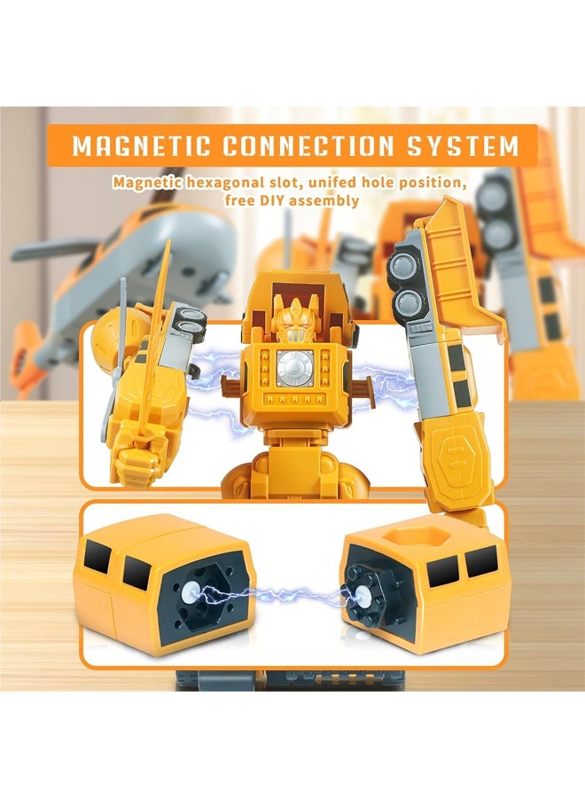 Magnetic building block set,Magnetic Transform Engineering Car Assembled Toys with Storage Box, Magnetic Cars and Trucks for Kids, Magnetic Blocks for Toddlers,Outdoor Activities for Kids Ages 3-5 4-8 - Image 5