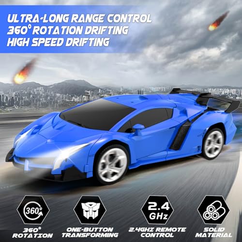 Dolanus Remote Control Car Transform Robot RC Cars Toys for Ages 57 Boys Toys Gifts for Boys Kids - Image 5