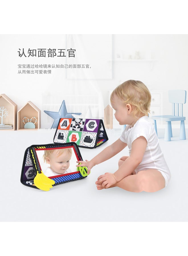 BH New Children's Hah Mirror Cloth Book Infant Educational Toys Foldable Baby Cloth Book Mirror Cloth Book - Image 2