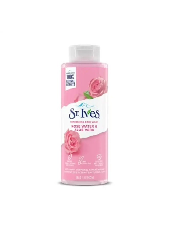 St. Ives Refreshing Body Wash Rose Water & Aloe Vera 473Ml