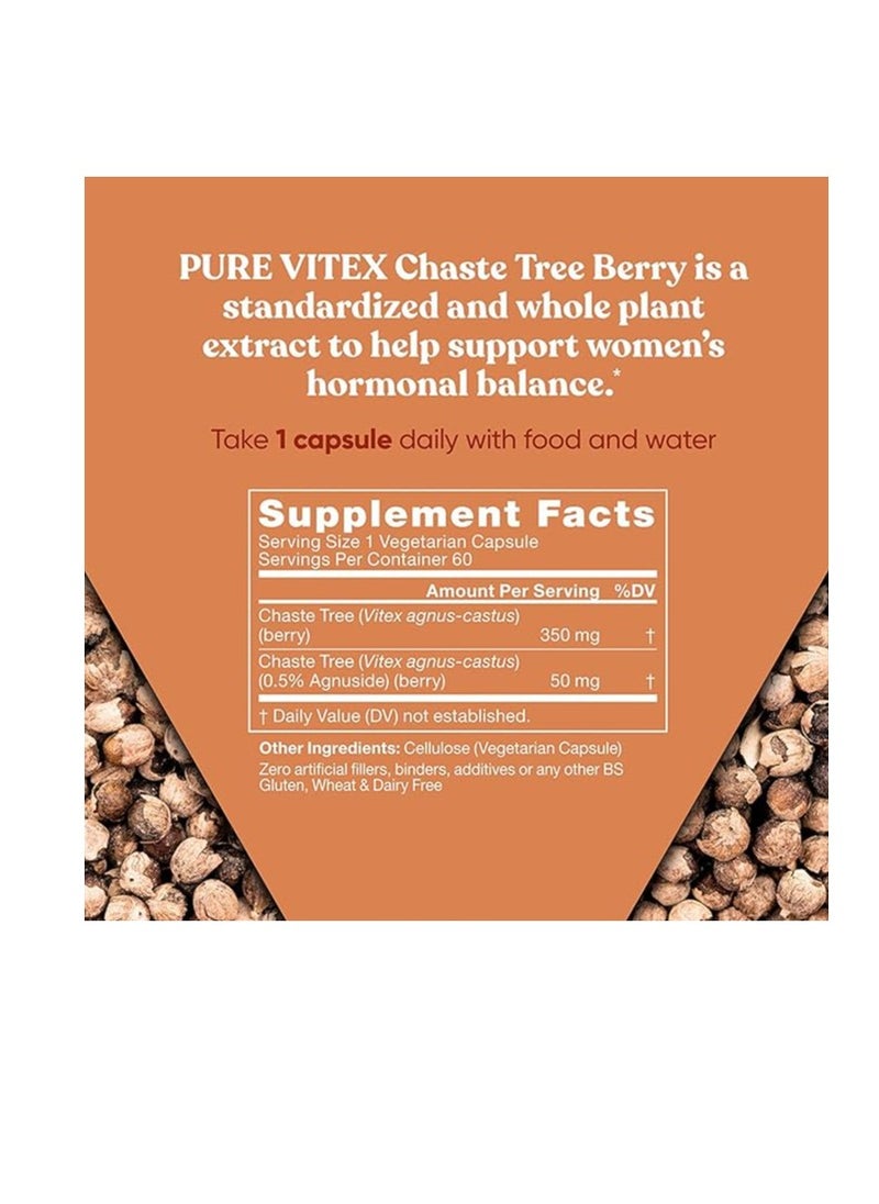Eu Natural Vitex Pure Chasteberry 60 Vegetarian Soft Capsules  - Image 2
