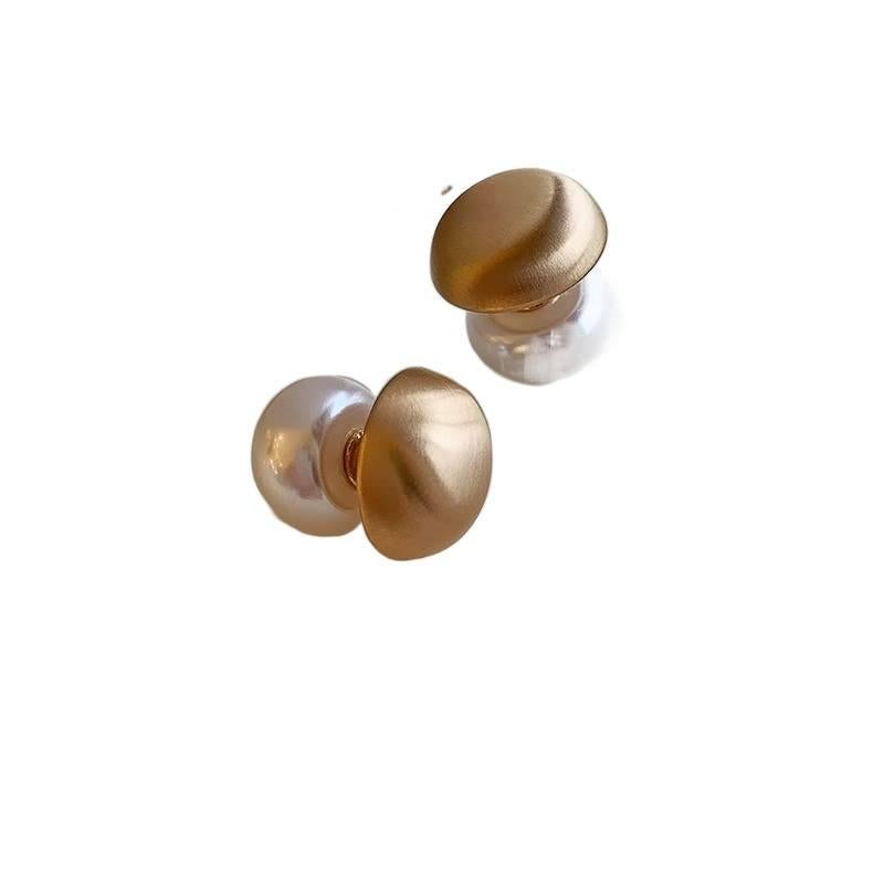 Lightweight Pearl Earrings in 925 Sterling Silver and Huggie Profile for Daily Wear and Elegant Styling Gold - Image 5