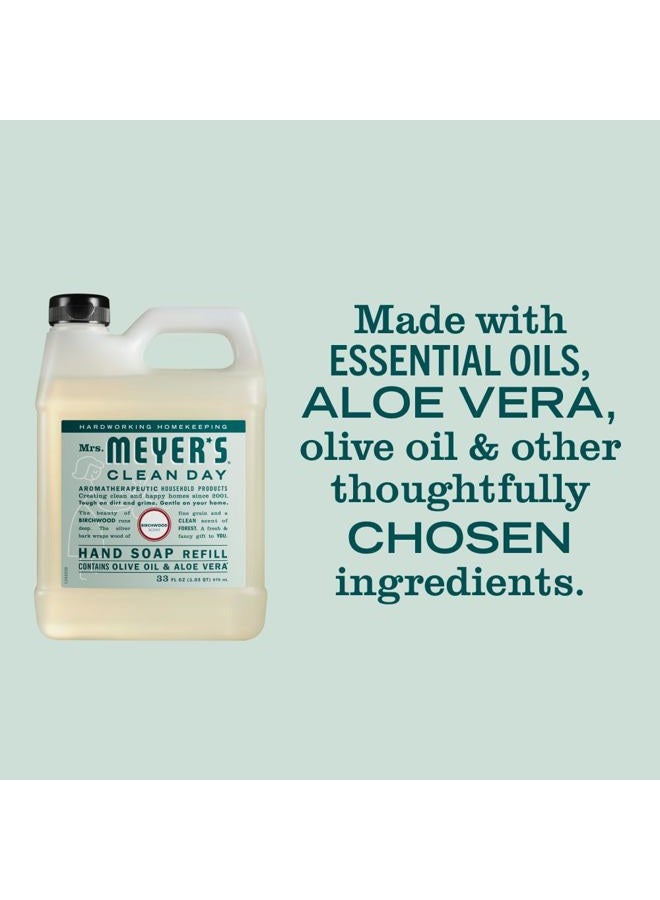 Mrs. Meyer's Clean Day Liquid Hand Soap Refill, Birchwood Scent, 33 Ounce Bottle - Image 4