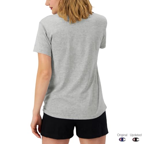 Champion womens Classic Tee, Script Logo T Shirt, Oxford Gray-y08113, Small US - Image 5
