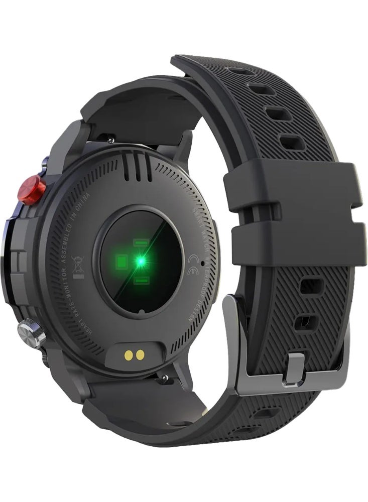 Buddy Smart Watch Crown J2, 1.39" LCD Touch Screen , Bluetooth V5.2 , Water Resistance , 400 mAh Battery ,Silicon Strap, Black - Image 1