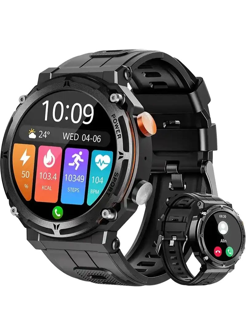 Buddy Smart Watch Crown J2, 1.39" LCD Touch Screen , Bluetooth V5.2 , Water Resistance , 400 mAh Battery ,Silicon Strap, Black - Image 2