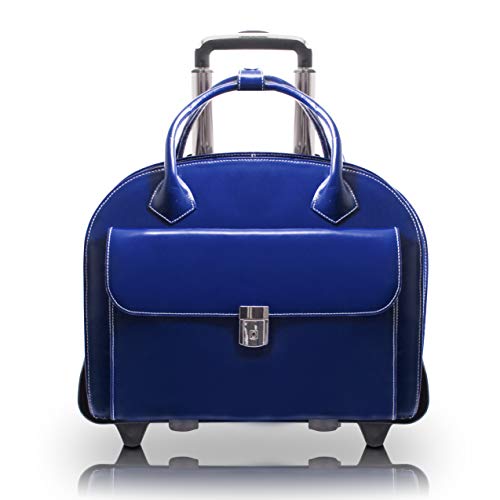 McKleinUSA McKlein Glen Ellyn,15" Leather Detachable -Wheeled Ladies' Laptop/Computer & Tablet Business Briefcase Bag/Women's Rolling Overnight Travel Bag, Removable trolley case - Image 1