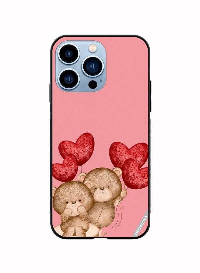 VR CREATIVE Protective Case Cover For Apple iPhone 14 Pro Max Bear Love Design Multicolour - Image 1