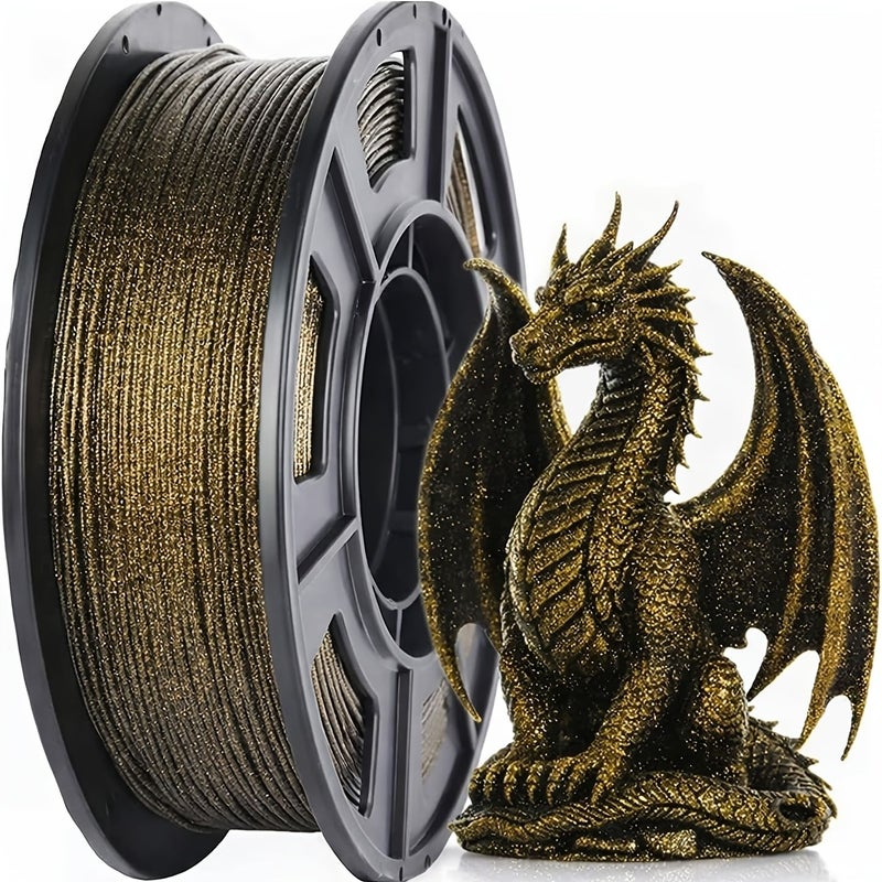 Golden Black Glitter PLA Filament 1.75mm 250g Sparkle Shiny 3D Printer Material - Image 1
