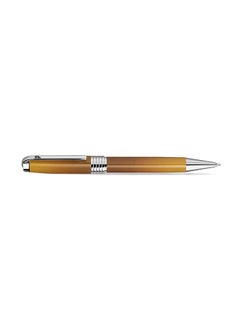 POLICE Lithos Yellow Silver Stainless Steel Medium Drill Point & Firm Grip Type Blue Ink Pen - PERGB2200603  - Image 2