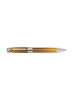 POLICE Lithos Yellow Silver Stainless Steel Medium Drill Point & Firm Grip Type Blue Ink Pen - PERGB2200603  - Image 1