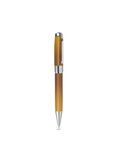 POLICE Lithos Yellow Silver Stainless Steel Medium Drill Point & Firm Grip Type Blue Ink Pen - PERGB2200603  - Image 3