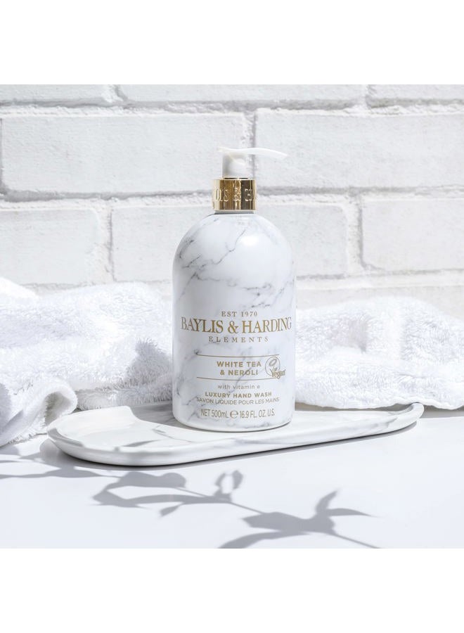 Baylis & Harding Liquid Hand Soap Wash with Dispenser, Elements, White Tea & Neroli, 16.9oz/500ml (3-Pack) - Image 4